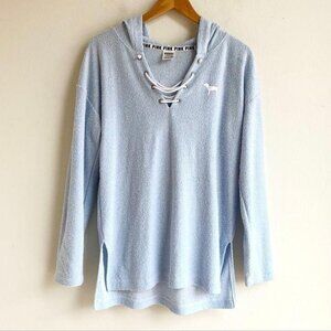 Pink Turquoise Fleece Hoodie